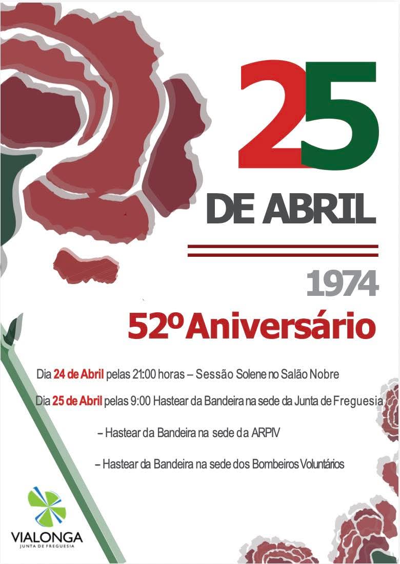 52.º Aniversário do 25 de Abril